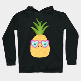 Pineapple Summer Pink Sunglasses Beach Vibes Hoodie